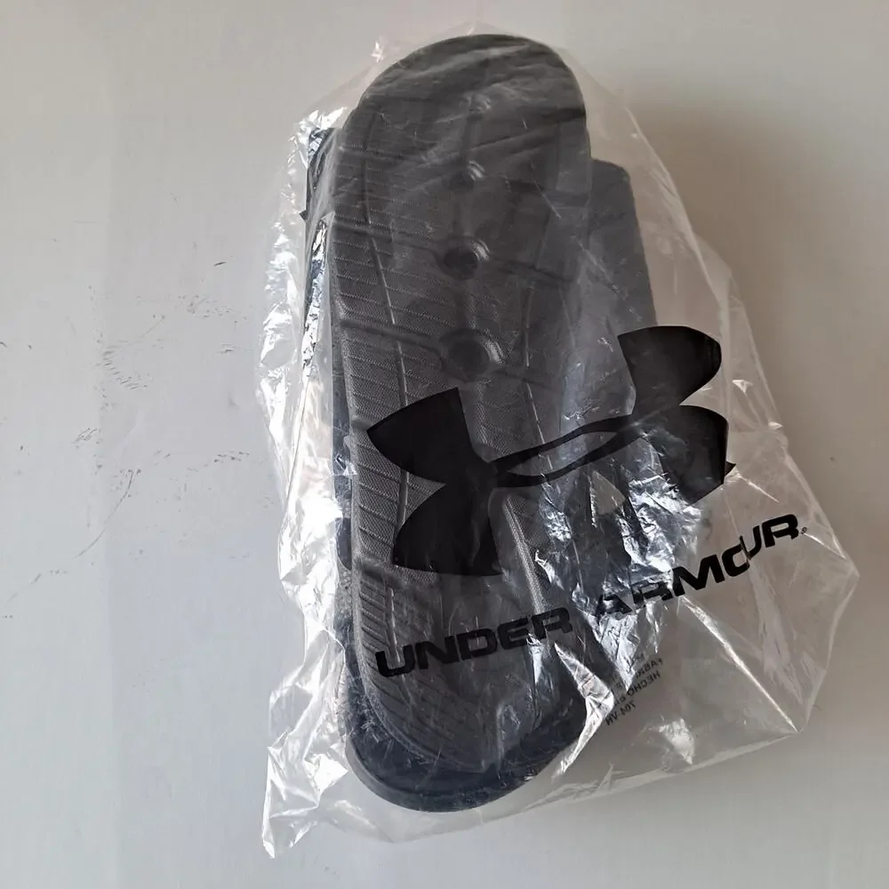 NWT Under Armour UA Ignite Pro Flip Flop Slide Sandals Black Mens Casual Size 17